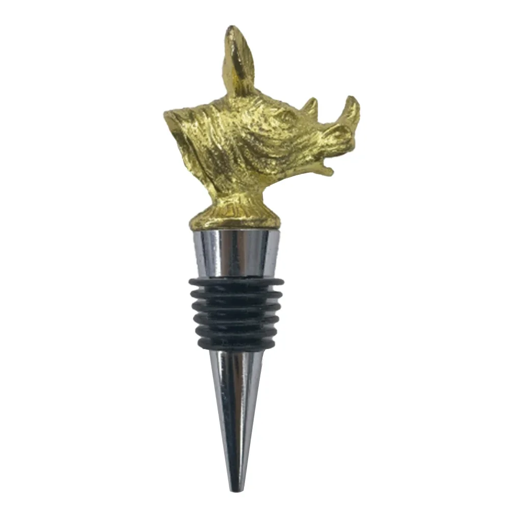 Rhinoceros Head Pourer Red Wine Stopper For Champagne Bottle Stoppers Deer Beverage Cork Rhinoceros Head Pourer Red Wine Stopper