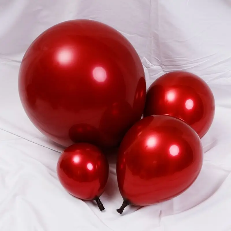 

5 Inch 10 Inch 12 Inch 6 Inch Double Layer Red Cherry Round Latex Balloon Irregular Balloon Chain Wedding Decoration