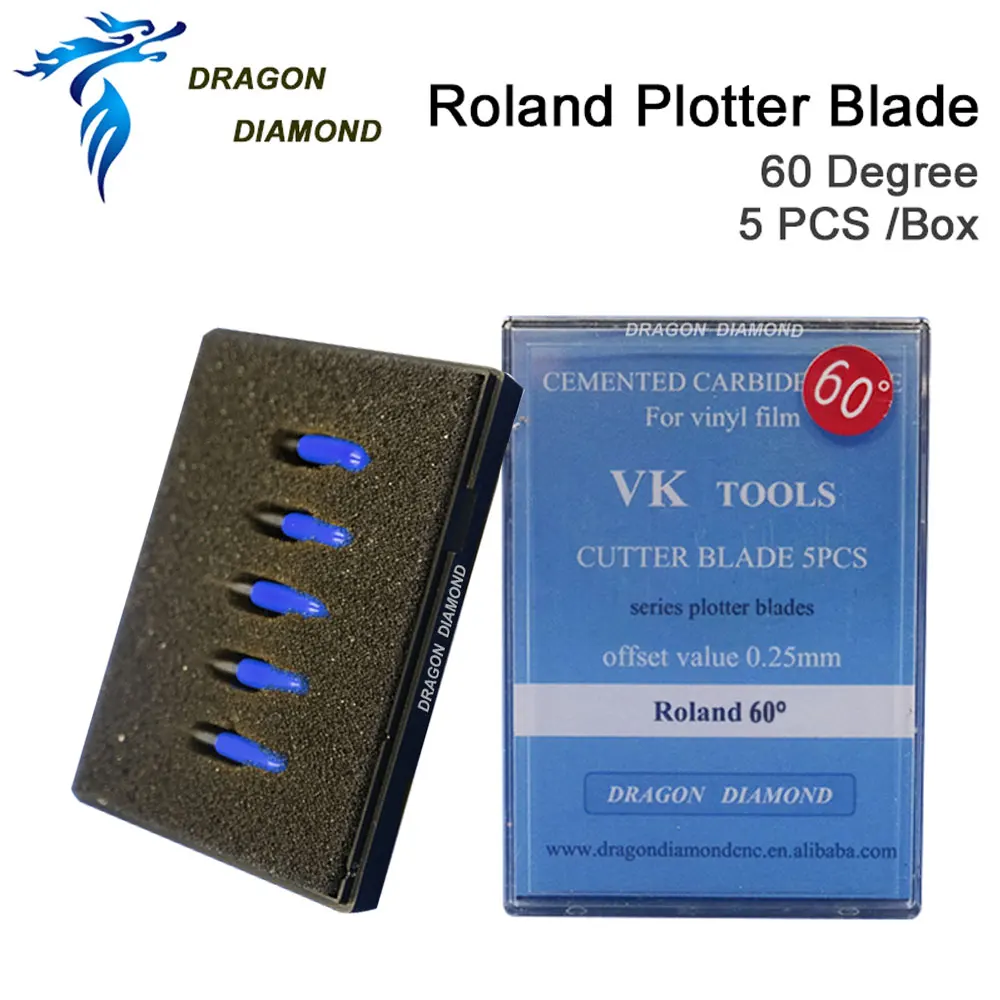 Spare Parts for Printer Plotter Parts Blades Cutter 30 45 60 Degree Carbide  Plotter Vinyl Cutter Tools - (Color: 45 Degree 5pcs)