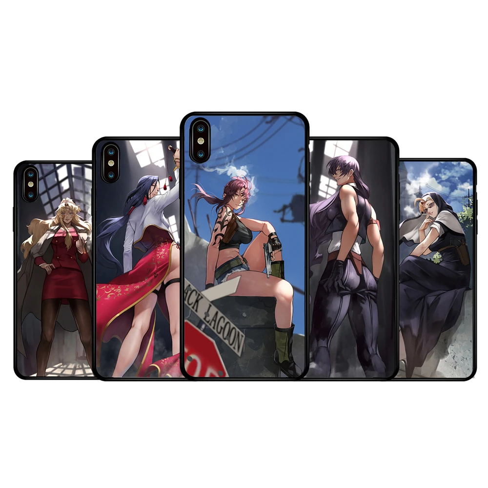 Black Lagoon Revy Roberta Eda Shenhua Balalaika Soft Phone Case Cover For Iphone X Xr Xs Max 6 7 8 Plus 11 Pro Max A Aliexpress