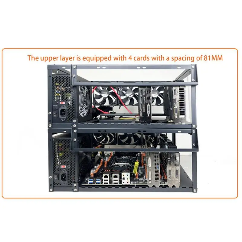 Estojo Compacto Empilhável para pc X79 X99 Eatx Duplo Suporte de Placa Mãe Torre Média Caixa do Computador Grande Dissipação de Calor Ótimo - Imagem 6