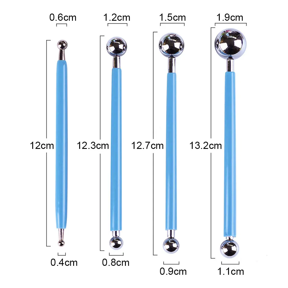 4PCS Clay Dotting Sculpture Tools 6