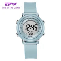 Stylish Mini Digital Watch for Kids 7 Colorful LED Display 35mm Sport Wristwatch for Boys And Girls Student Clock with Stopwatch