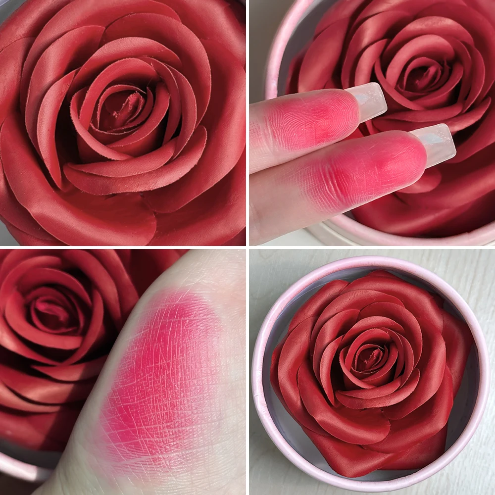 Makeup Blush 3D Petal Rose 4 colors Gift Highlighter Rare Beauty Rubor Forma Rosa Real Rose Flower Shimmer