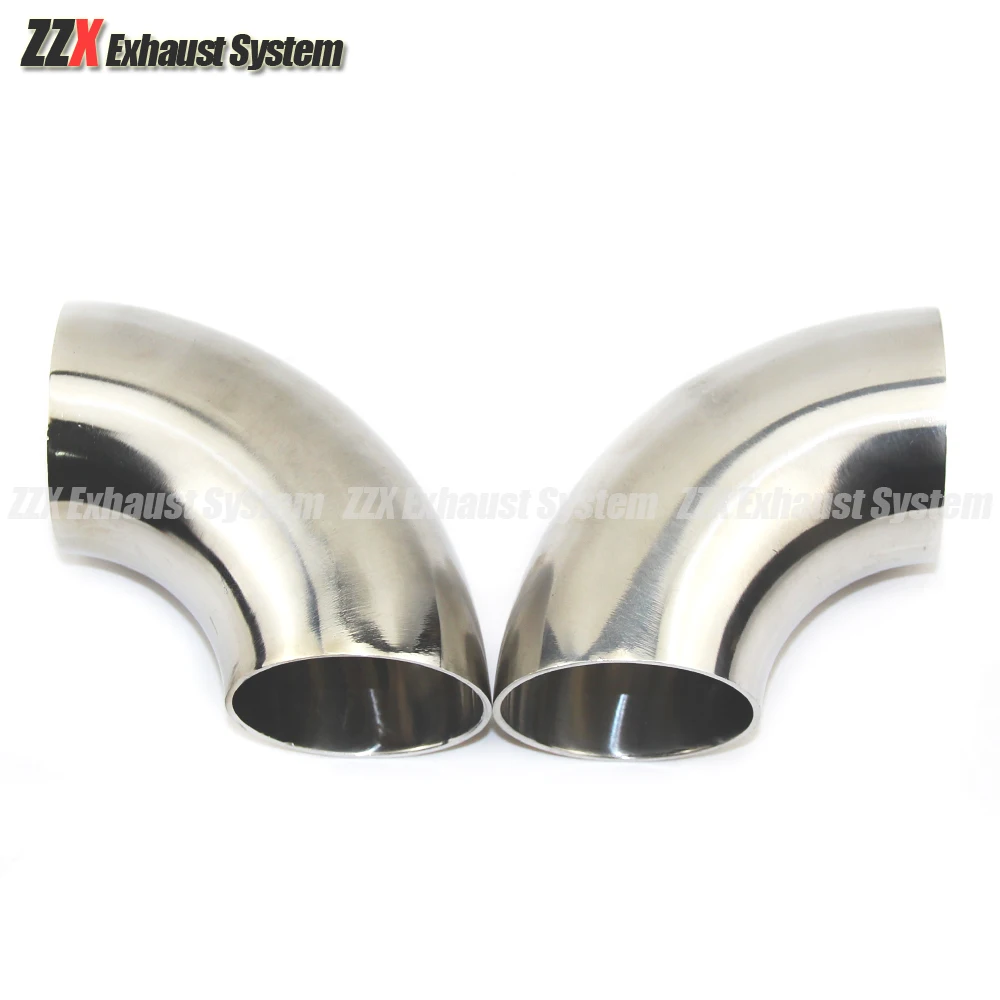 304 Stainless Steel 90 Degree Elbow Pipe Fittings Flange for Automobile Exhaust Pipe Connection OD38/45/51/54/57/60/63/70/76mm