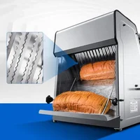 Commercial Multifunctional Bread Toast Slicer Commercial Electric Bread Slicer Stainless Steel Square Slicer 220V/370W 2