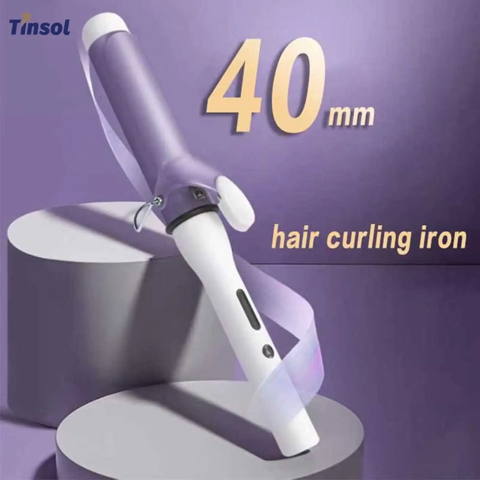 40MM Professional Ceramic J-Shape Rotating Big Wave Curling Iron Electric Curling Iron Hair Styling Tools Salon Styling Tools 1