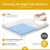 Sofa Bed Mattress Full Size 4-inch Cold Gel Memory Foam Mattress for Folding Sofas and Sofa Beds,72"L X 53"W X 4"Th 5