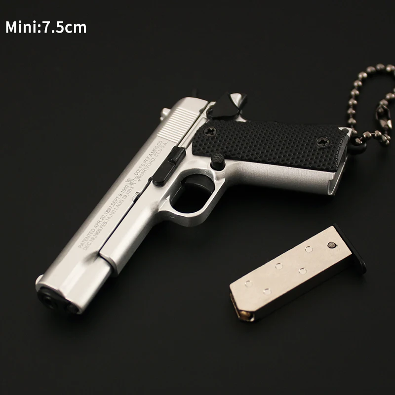 1:3 Colt 1911 Keychain Mini Gun Toy Glock G17 Metal Pistol Model Desert ...