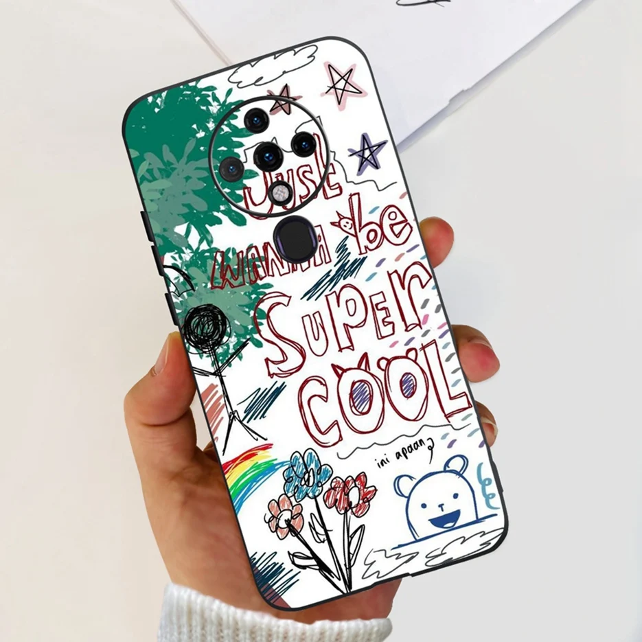 Cute Fashion Painted Soft Silicone Phone Case with Bumper 6.8