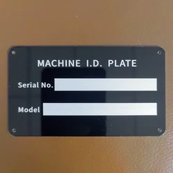 Machine Equipment Aluminum Plate Tag Serial Model ID Number 1mm Thick High Quality Black Chrome RV Parts Camper Accessories