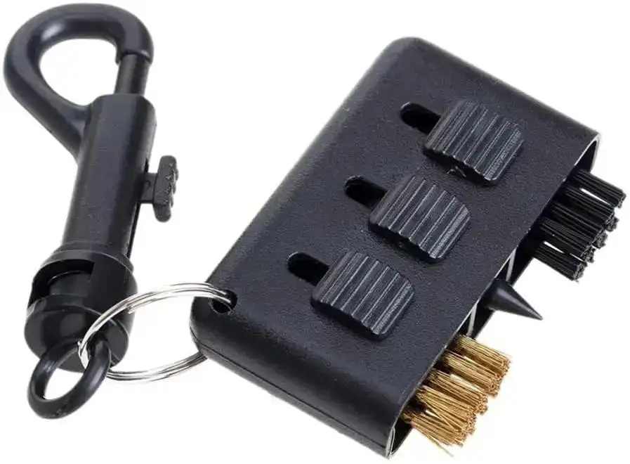 3-in-1 Golf Club Groove Putter Keil Ball Reinigung Pinsel Reiniger Tragbare Spikes Tasche Kit Werkzeug Golf Training hilfsmittel Zubehör – Detail 2