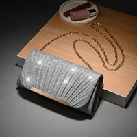 Pochettes enveloppantes de mariage de luxe, sac de soirée Chic et brillant à la mode, manuel pour mariée, sacs à main de fête pour dames 4