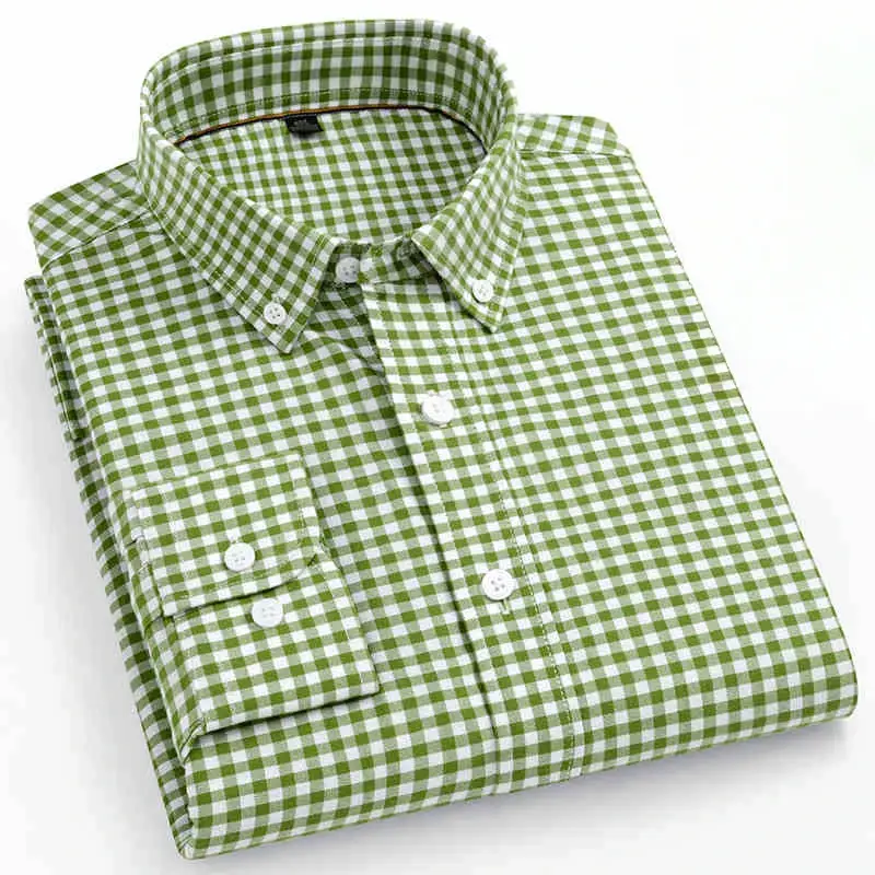 New In Shirt 100%Cotton Fashion Long Sleeve Shirts for Man Slim Fit Formal Plian Shirt Soft Casual Office Designer Plaid Clothes - Image 13