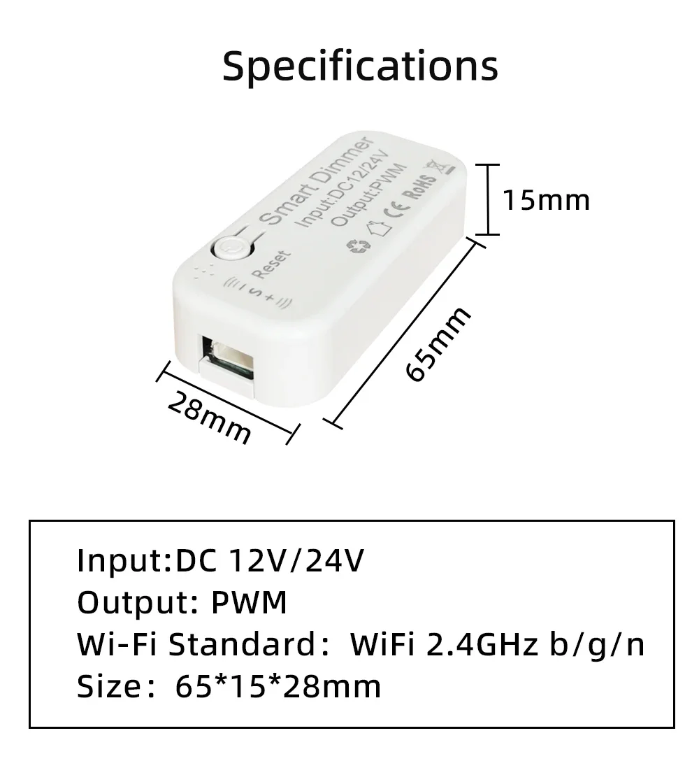 Tuya Wifi Smart Dimmer Led Smart Dimmer Controller LED Dimming Controller for Th