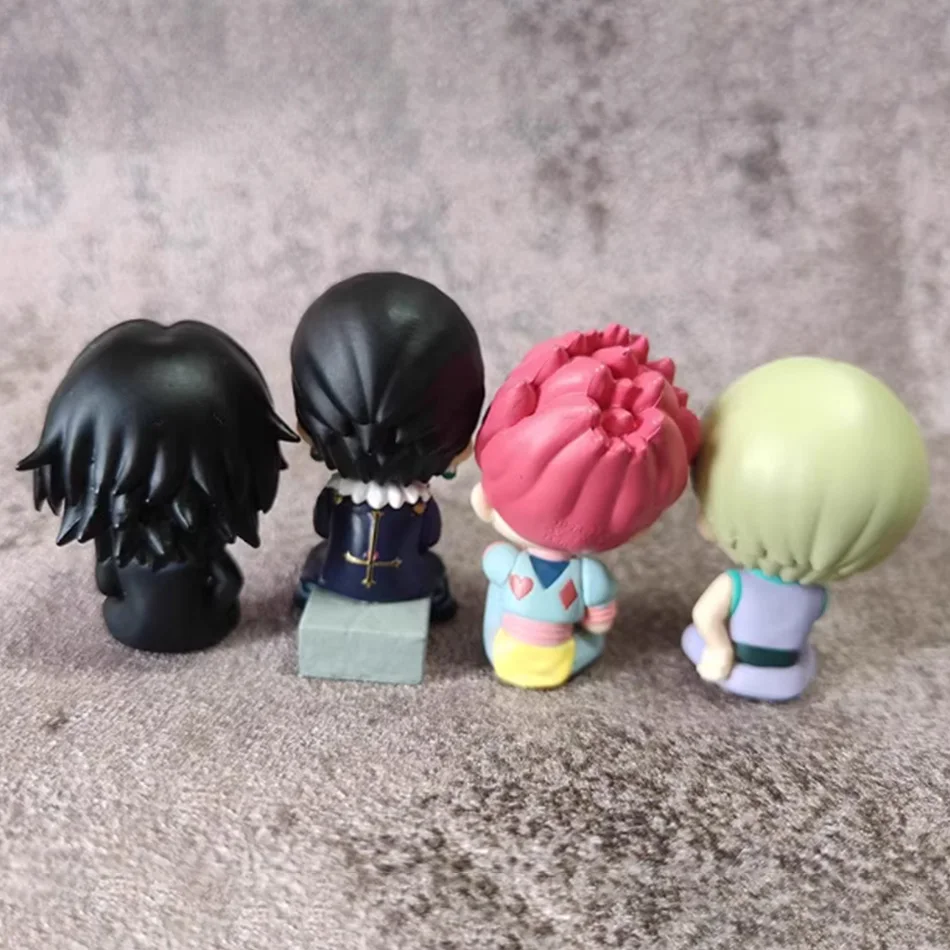 Anime Figure Collection: Killua Zoldyck, Kurapika, Hisoka, and Feitan Miniature Figures