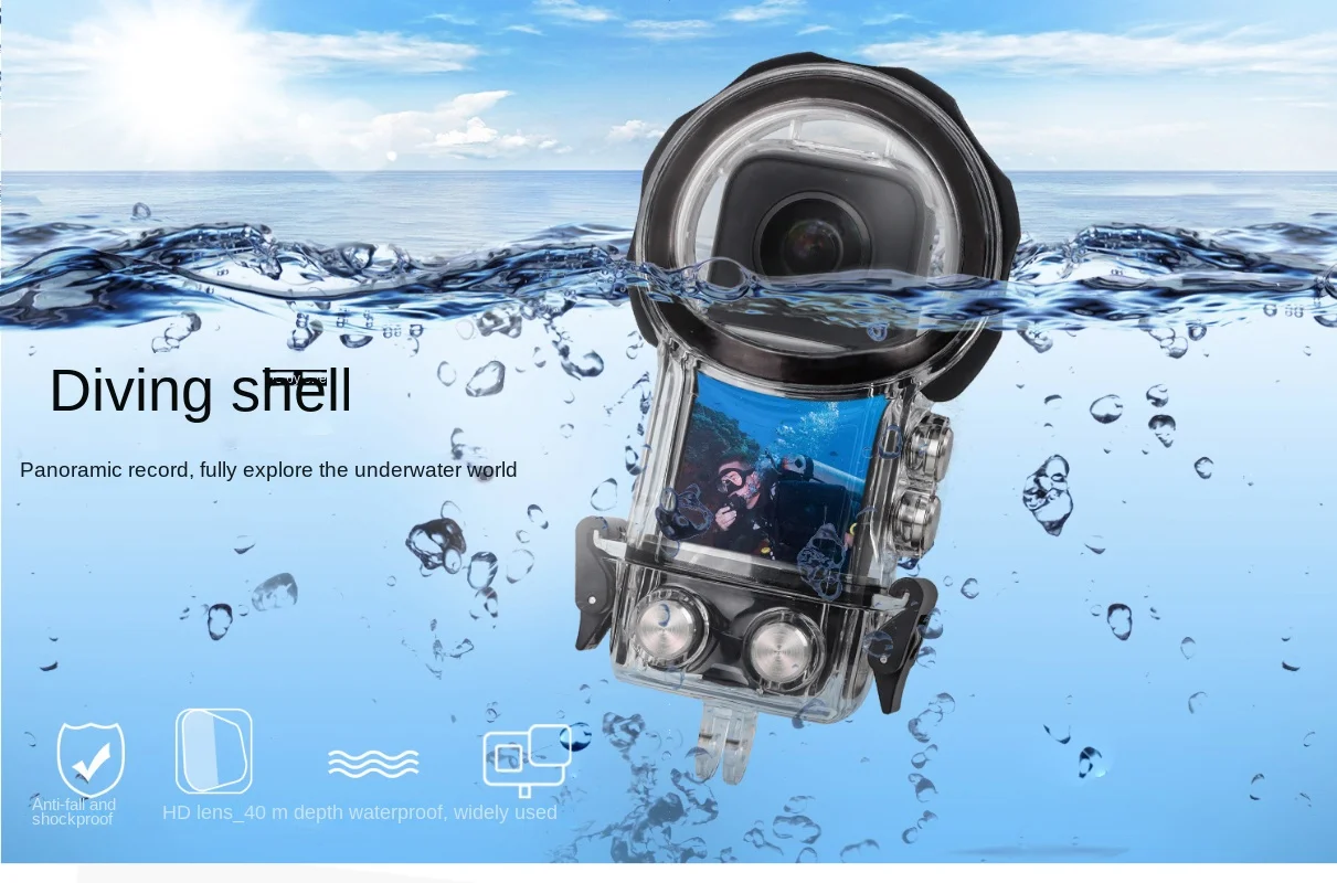 

For Insta360 X3 Waterproof Case Diving Protective Shell For Insta360 X3 40M Housing Case Panoramic Action Camera Accessories