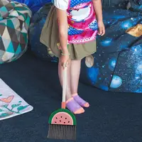 Kids Broom And Dustpan Set Fruit Design Kitchen Broom Little Housekeeping Helper Set House Cleaning Tools For Boys And Girls 2
