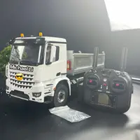 New 1/14 3348 6x6 RTR Metal Chassis Hydraulic RC Dumper Truck Sound Light DIY Cabin Remote Control Car Model Vehicle Toy for Boy 1