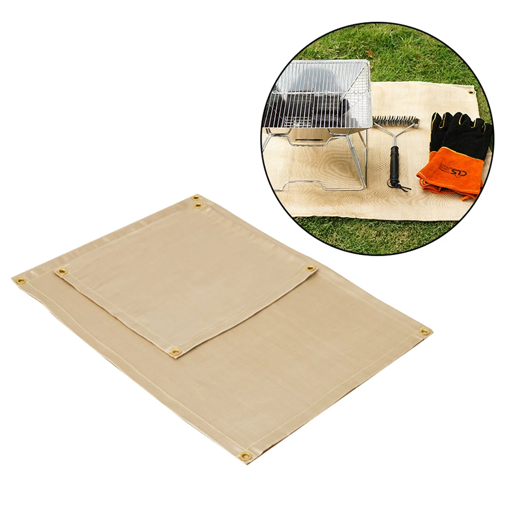 Tapis de fosse à feu réutilisable, couverture anti-feu Durable, couverture  de BBQ, tapis de sol, Protection ignifuge, tapis de foyer d'extérieur -  AliExpress