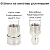 Stainless Steel G3/8 Pipe G1/2 High-pressure Water Gun Quick Connector 6