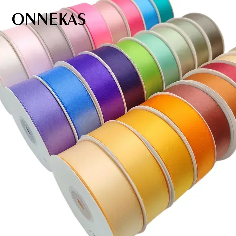 22.5Meters 6/9/16/25/38mm Double Sided SATIN RIBBON Polyester Double Face Silky Ribbon for Eternal Rose (43-84) satin ribbons ribbon supplies satin ribbon polyester ribbon