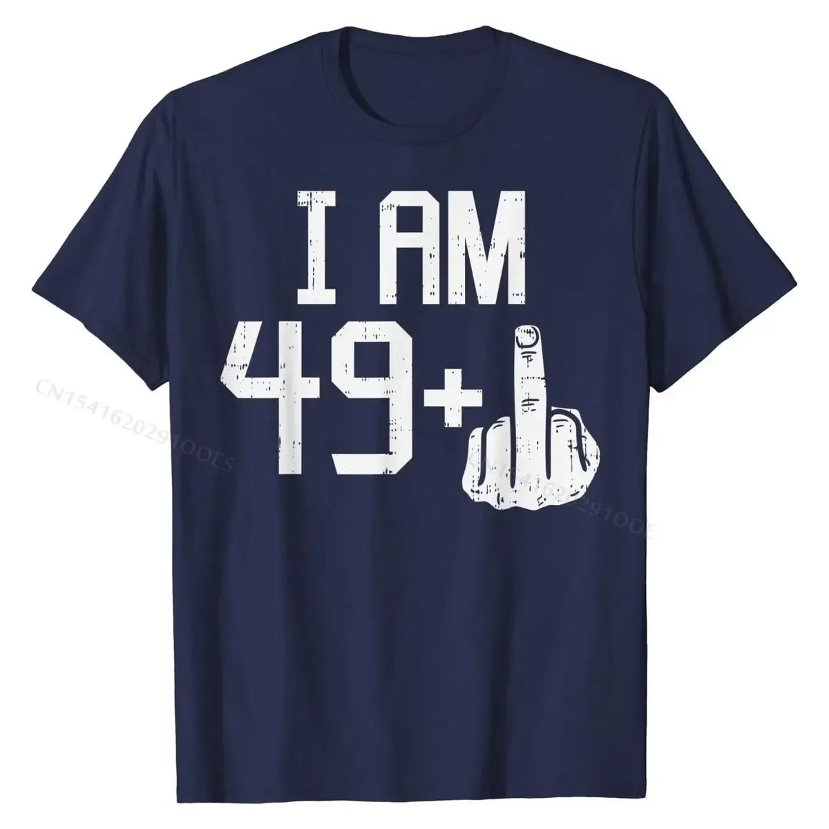 Cotton T Shirt Mens 49 1 Plus Middle Finger Fifty Funny 50th Birthday Gift Graphic Design
