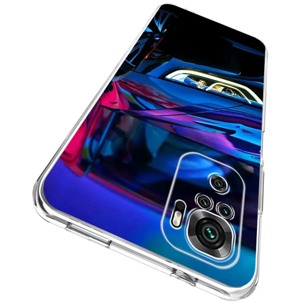 Vibrant Blue Red JDM Sport Car Clear Soft TPU Phone Case