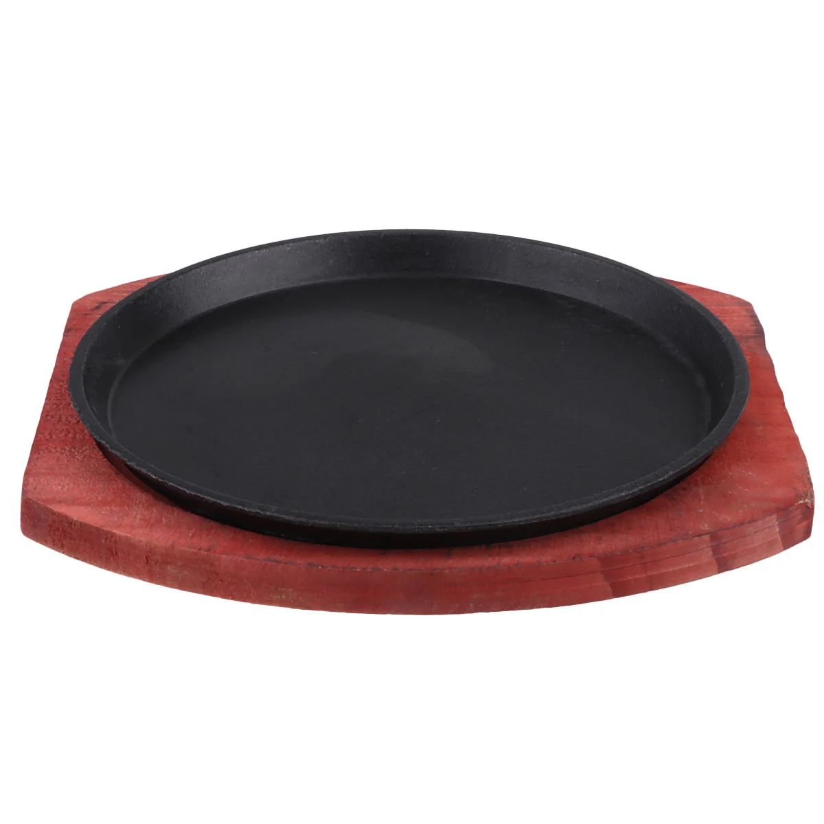 

Steak Pan Grill Plate Fajita Iron Stovetop Cast Sizzling Griddle Skillet Set Platter Nonstick Sizzle Server Tray Japanese