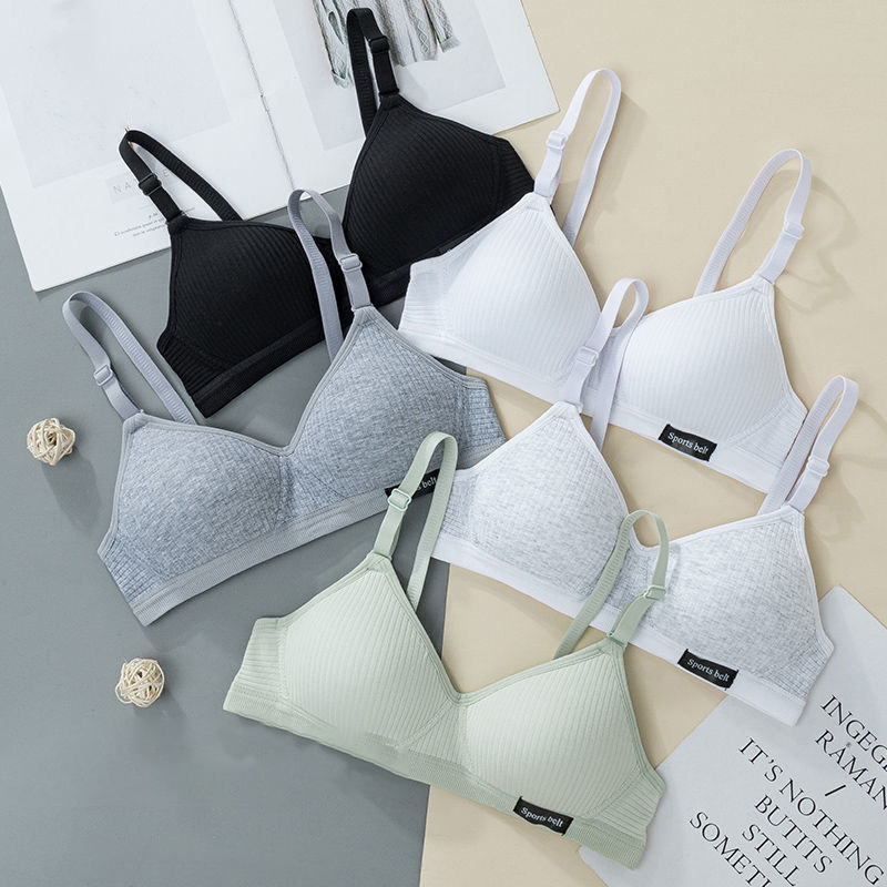 FallSweet Soft Cotton Wireless Push Up Bra for Women AB Cup Seamless Comfort Bralette Wire Free Brassiere Lingerie Underwear