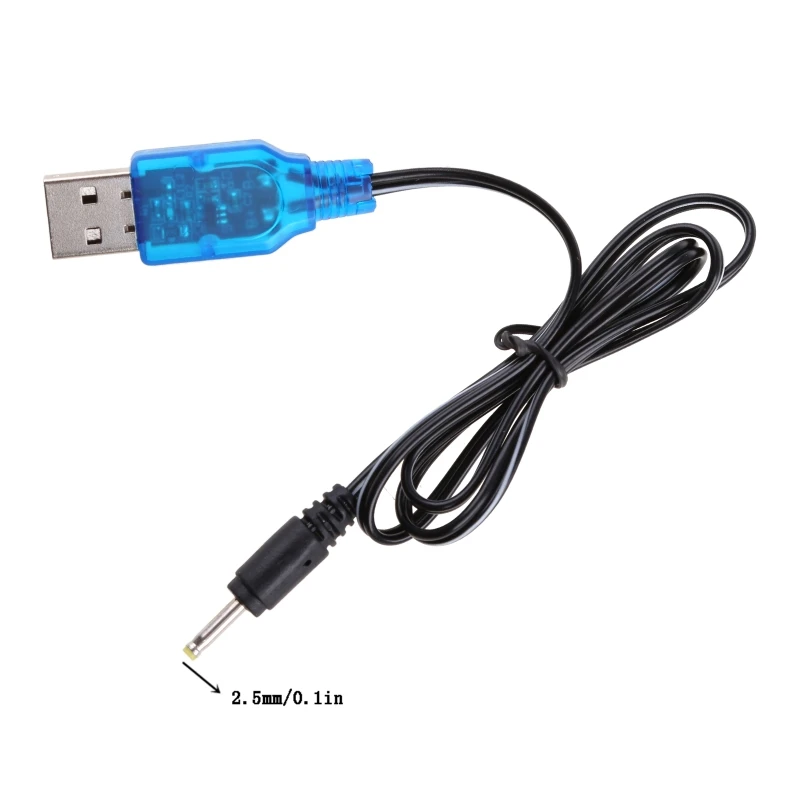 CPDD 3.7V Black USB Charger Adapter Cable 2.5mm/3.5mm Lithium Lipo Battery for Drone Helicopter RC Toy USB Charging Cable images - 6