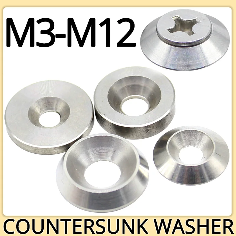 M3 M4 M5 M6 M8 M10 M12 Countersunk Washer Conical Flat Solid Head