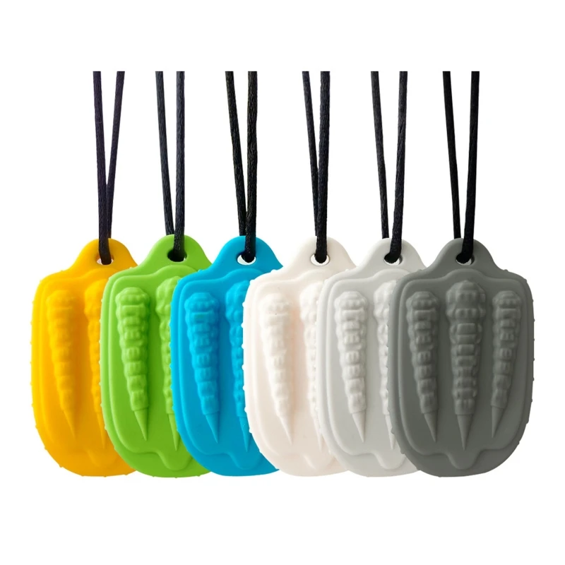 Baby Silicone Teether Kids Chew Necklace Sensory Chewy Pendant Oral Motor Toys Therapy Tools for Autism ADHD chidren's goods teething toys silicone teething toys baby teething toys silicone teether sensory chew necklaces