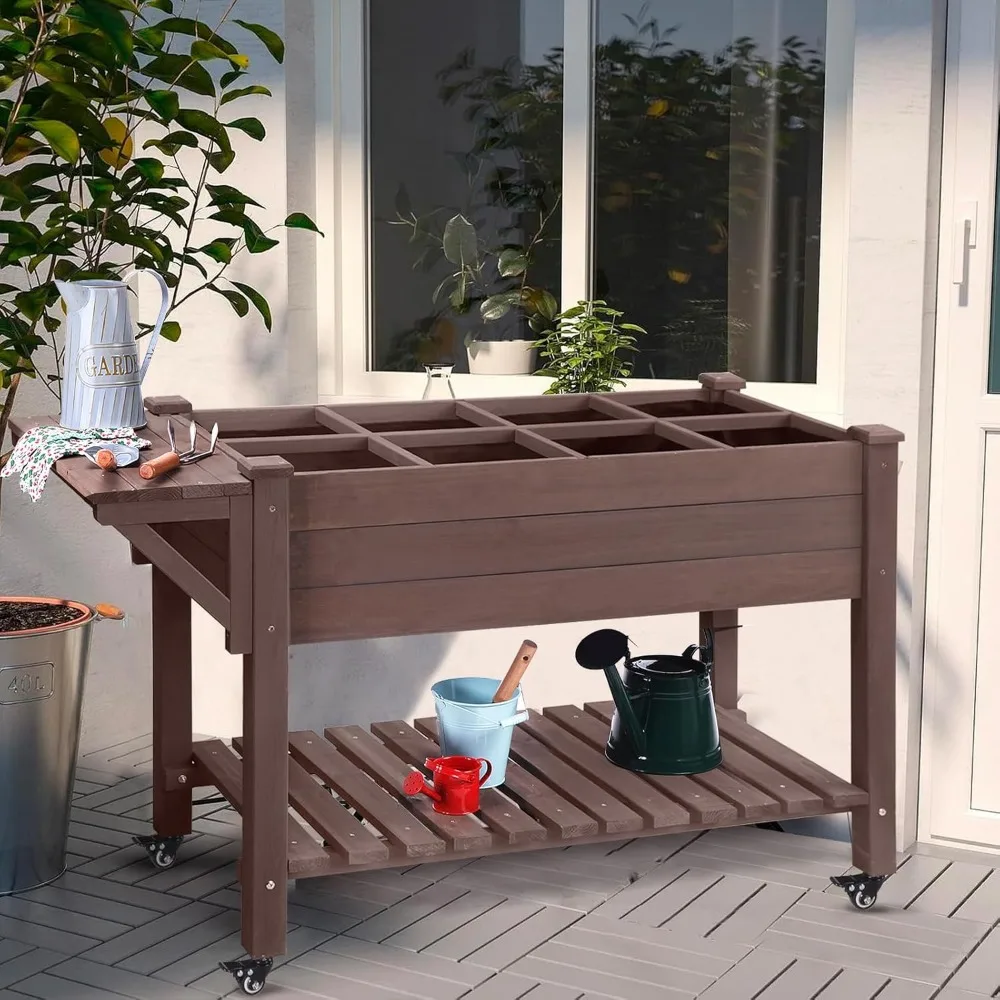 Aivituvin Raised Garden Bed on Wheels 1