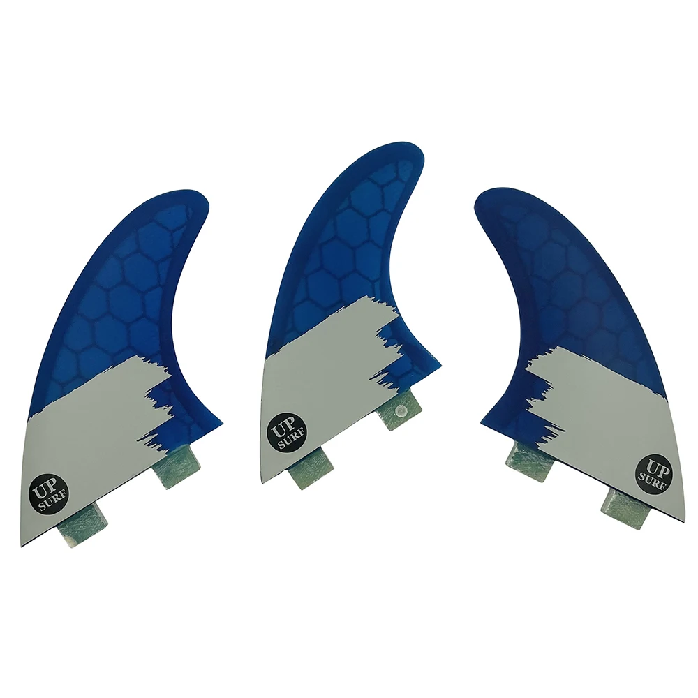 Honeycomb Carbon & Fiberglass Surf Fins Tri Thruster for FCS/FUTURE G3/AM2/GAM SUP/Surfboard/Paddleboard 3pcs