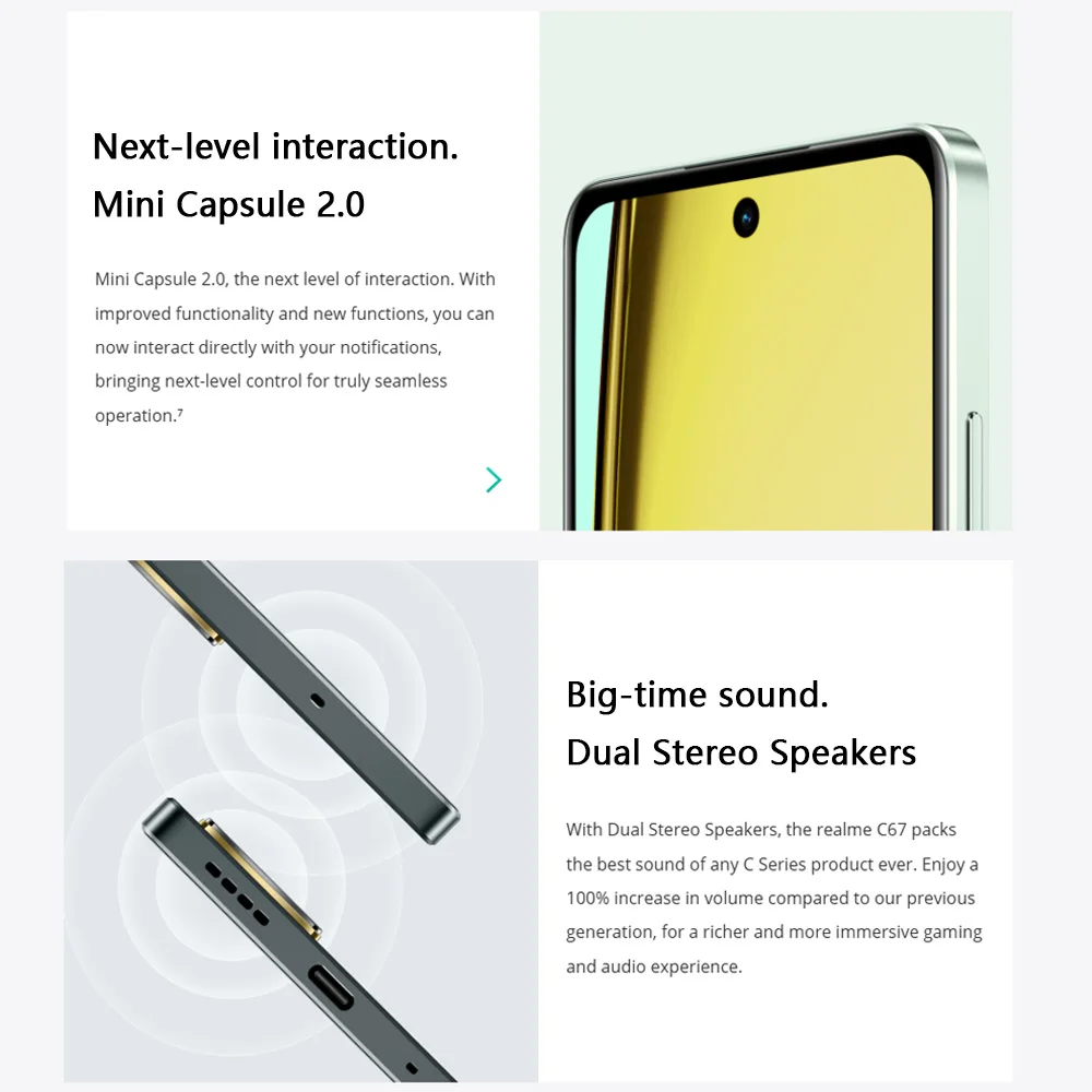Russian Version realme C67 108MP AI Camera 6.72 '' 90Hz Display 33W SUPERWOOC Charging 5000mAh Battery Phone 6