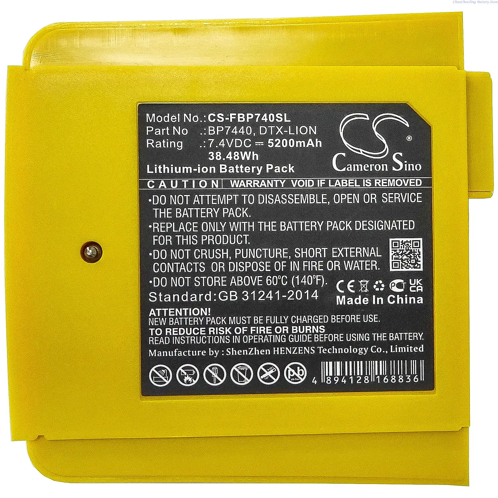 Cameron Sino 5200Mah Batteria Di Ricambio Bp7440, Dtx-Lion Per Fluke Dtx-1200-M, Dtx-1200-Ms, Dtx-1800-M, Dtx-1800-Ms + Tool Gifts