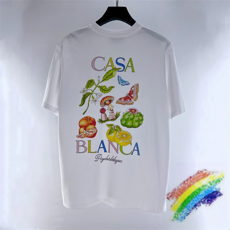 

Casablanca Animal And Plant Prints T-shirt Men Women 1:1 Best Quality Summer Style Casual Top Tees T Shirt