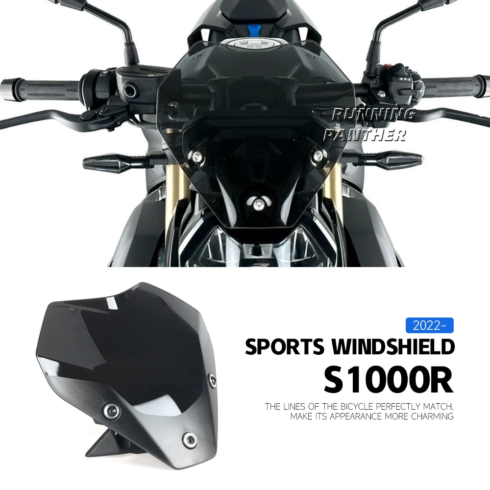 

NEW Motorcycle Spoiler Windscreen Windshield Wind Deflector Screen Shield Spoiler FOR BMW S1000R S 1000 R S 1000R 2021 2022 2023