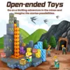 72pcs Magnetic Blocks-Build Mine Magnet World Edition Sword Caverns Magnet Toddler Toy for Children Age 3+, Montessori kids Toys 4