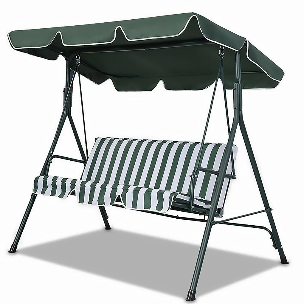 Polyester Swing Chair Canopy Sunproof PA Coated Rotatable Sunshade Garden Park Front Yard Patio Top Cover Deep Green