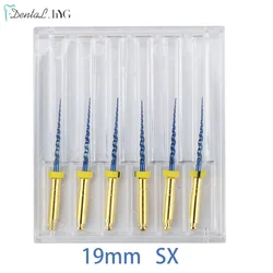 Premium Gold Endodontic Rotary Files - Nickel Titanium Dental Instrument (Size 19mm SX)