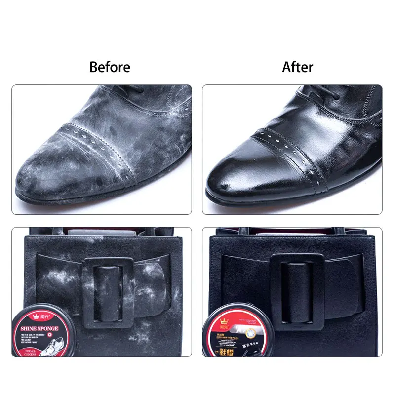 Double Sided Leather Shoes Brush Shoe Polish Brush Colorless Shoe Wax