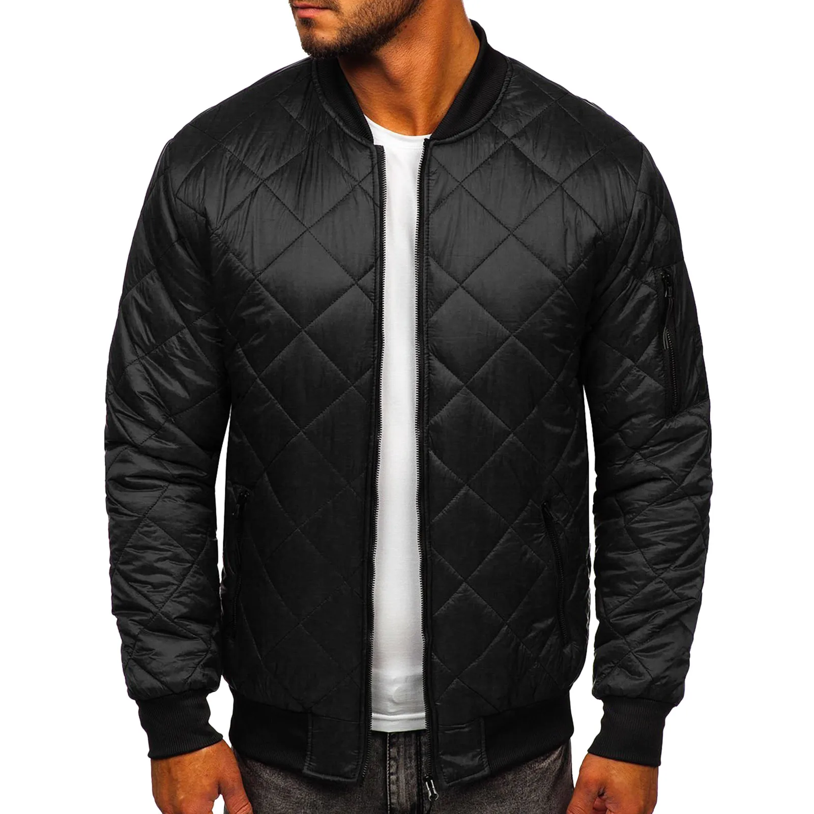 

New Men Autumn And Winter Warm Jacket Long Sleeve Stand Neck Pocket Loose Shirt Top Jacket Coats Autumn Outdoor Suits 2023