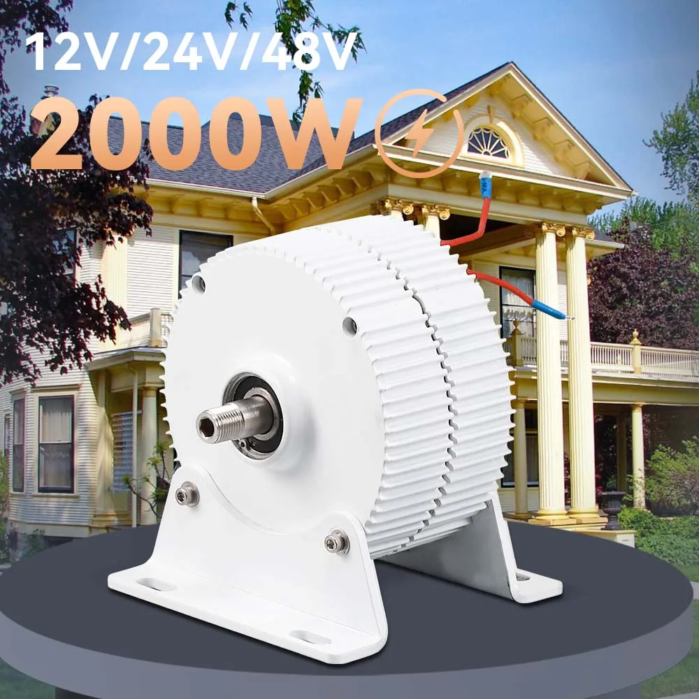 

Electric Generator Windmills Dynamo Water Turbine Gearless Perma.nent Magnet Generator Power 2000w 12V 24V 48V For Home Use