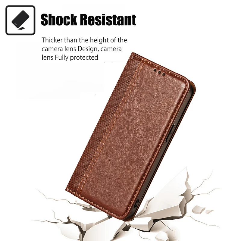 Elegant Leather Wallet Phone Case - Premium Protective Shell Cover