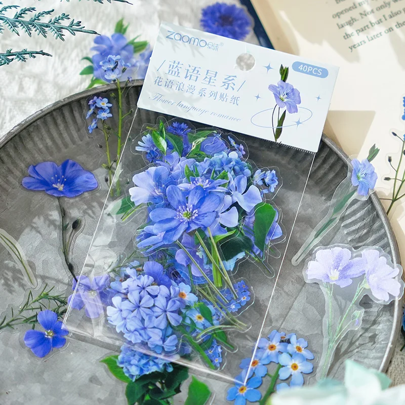 Decorative Stickers 40pcs plant collection Green Leaf Scrapbooking Label Diary Stationery Album Phone Cup Journal Planner