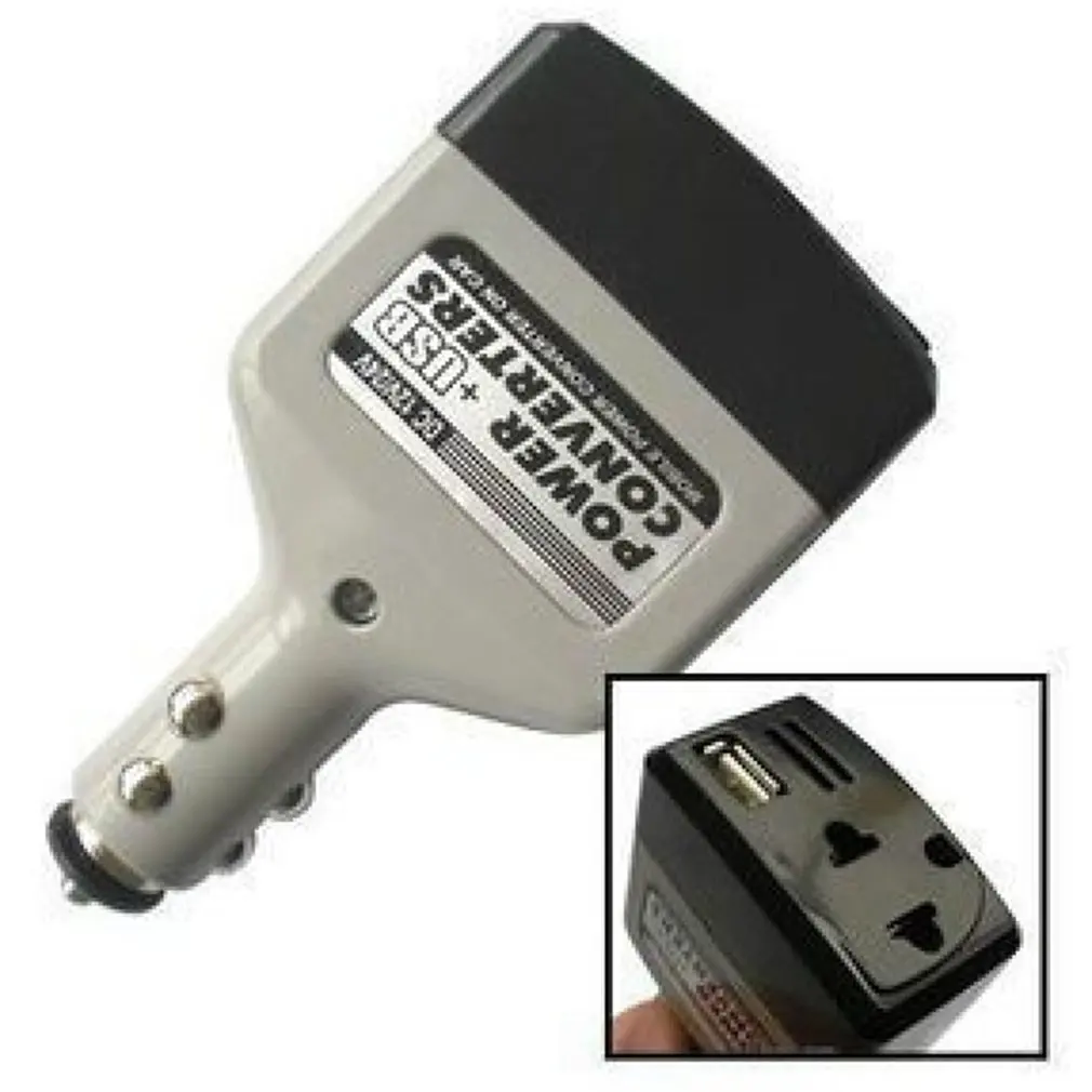 

Car Mobile Power Inverter Adapter DC 12 / 24V to DC 220V / USB 6V Auto Car Power Converter Charger used for all mobile phone hot