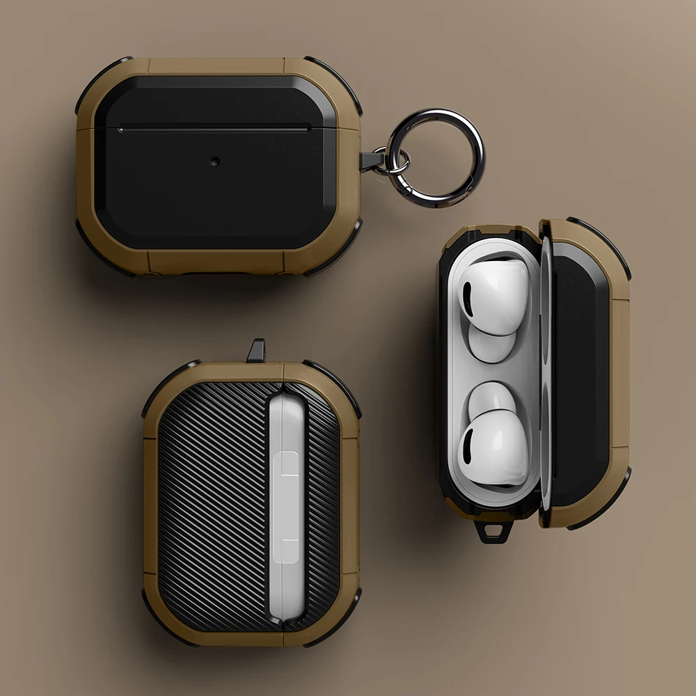 Luxurious Shockproof Protective Earphone Case with Hook