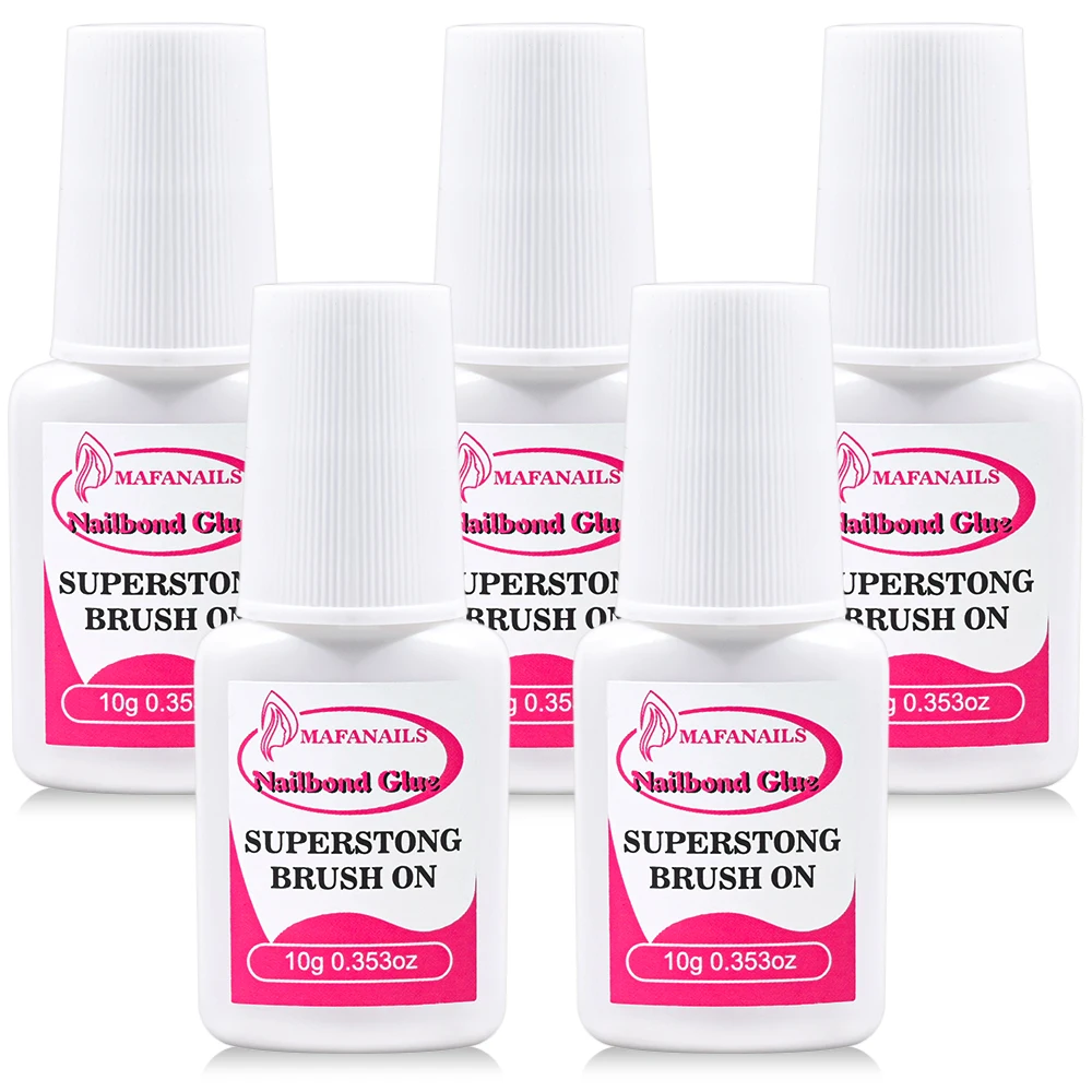 10g Nail Glue For Nail Tips Strongest Press On Nails (2/3/7/8/10ml) Nail Bond Brush On Nail Glue For For Acrylic Tips Nail Glue 2